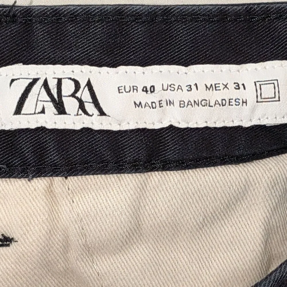 Zara Black Men's Chino Shorts Size 31 Gorpcore Grunge